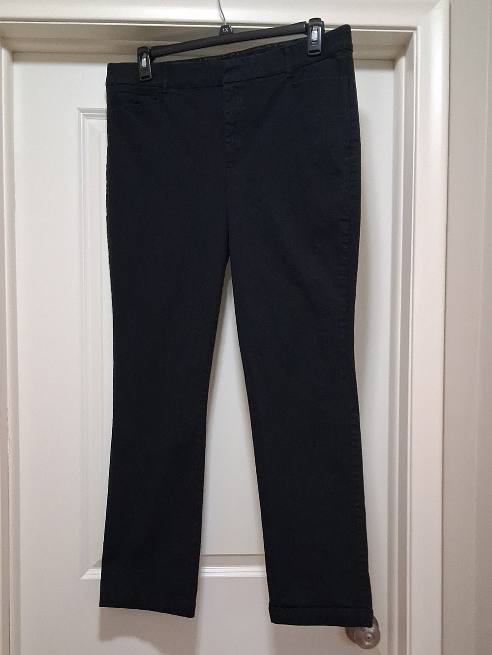 Gloria Vanderbilt Black With Light Pinstripe Jeans
